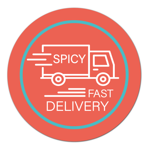 Spicy fast delivery icon