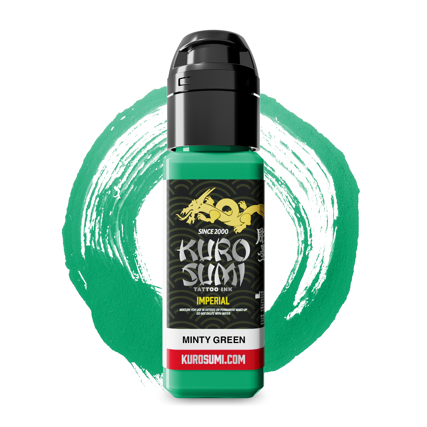 kuro-sumi-imperial-minty-green-tattoo-ink-eureach-color-reachtattooink-44ml-1,5oz-spicycollective.-swedish-tattoo-supply-spicytattoosupplies.se