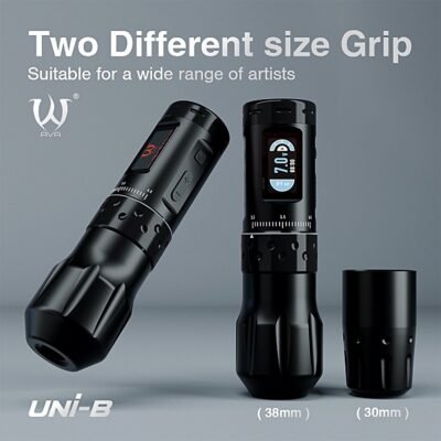AVA UNI-B kabellose Pen-Maschine Schwarz mit 38-mm- und 30-mm-Griffstück