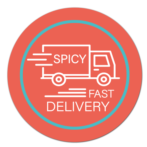 Spicy fast delivery icon